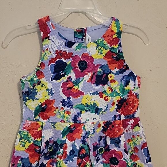 JANIE AND JACK BRIGHT FLORAL DRESS, SIZE 4 - Picture 2 of 9
